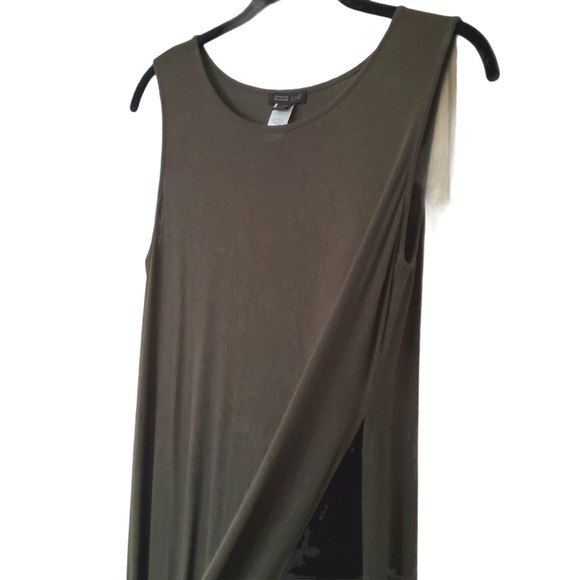 J. Jill Khaki Green Split Sides Long Pullover Tunic Top Women Size S - Picture 4 of 5